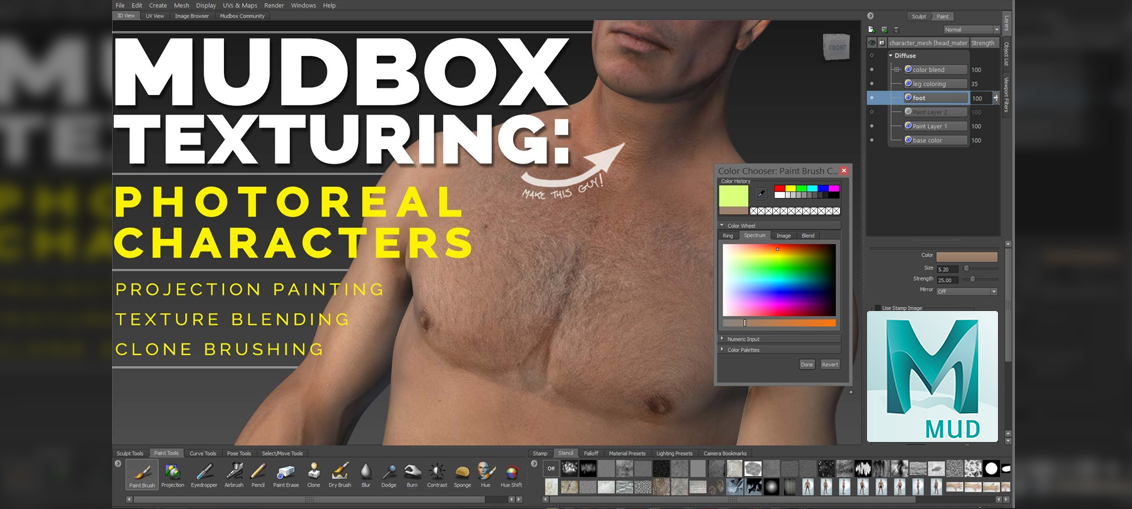 Creating Photorealistic Character Textures in Mudbox