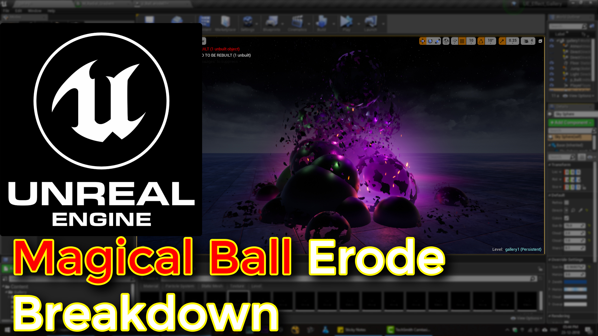 Unreal Engine | Magical Ball Erode Breakdown