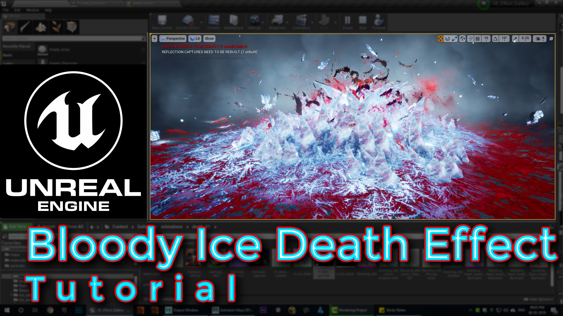 Unreal Engine Bloody Ice Death Effect Tutorial