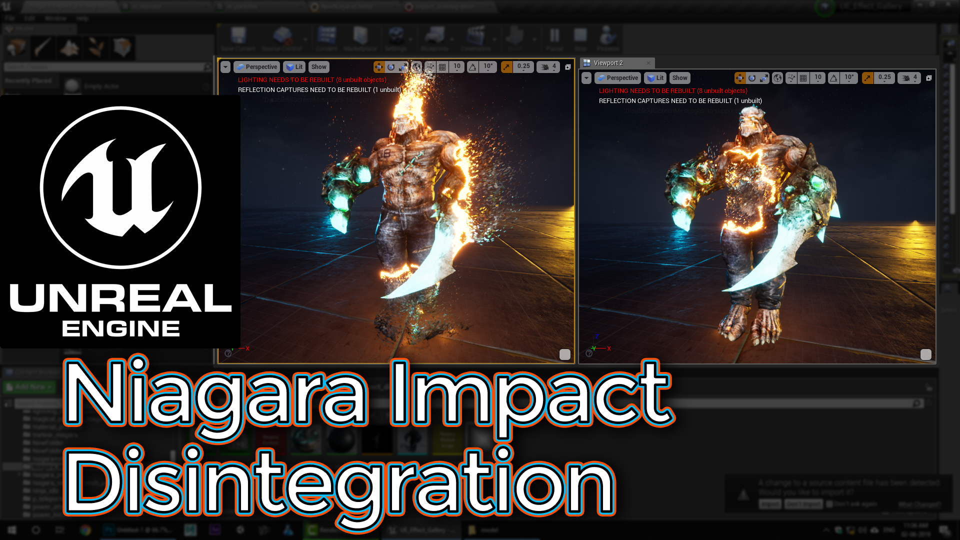 Unreal Engine Niagara Impact Disintegration Tutorial