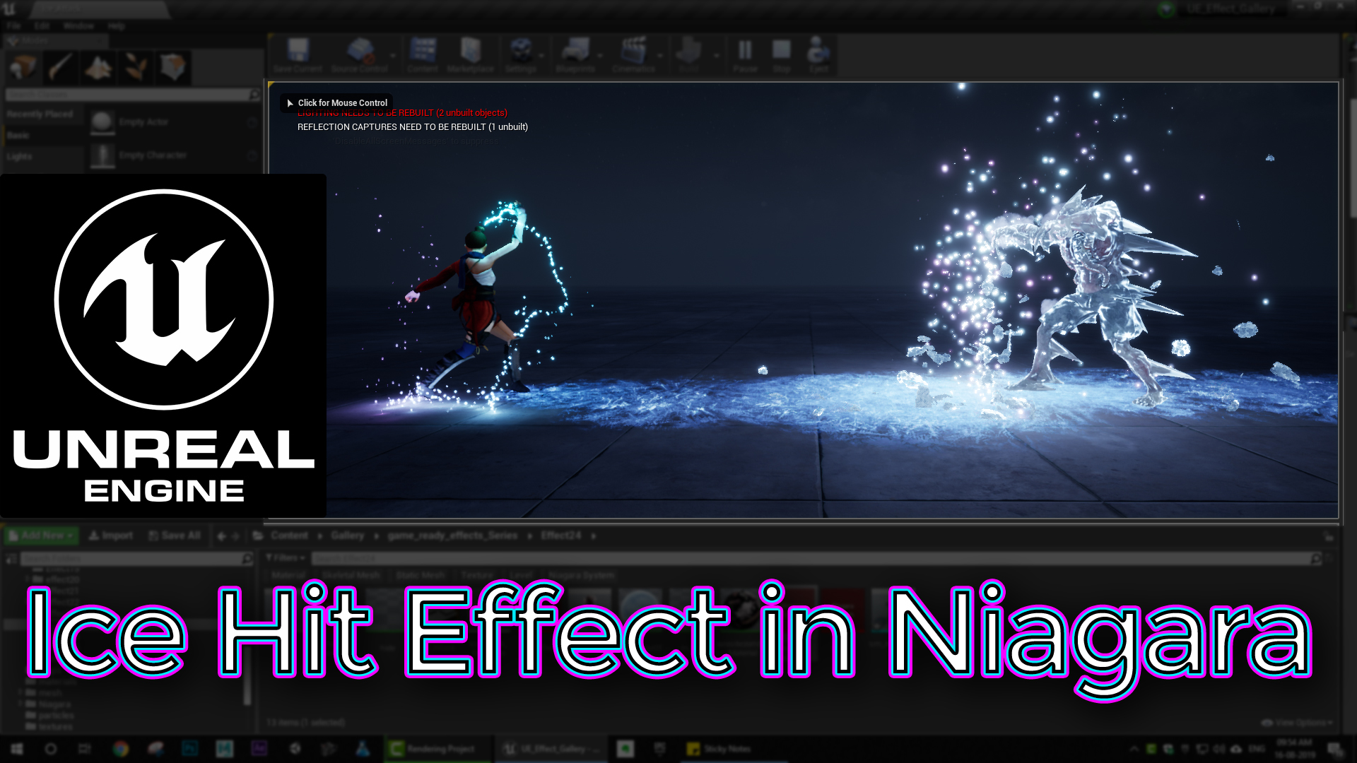 Ice Hit Effect | Unreal Engine Niagara Tutorial