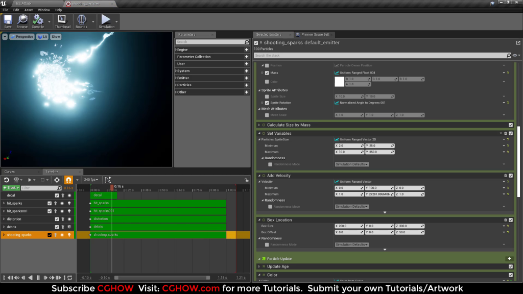 Ice Hit Effect | Unreal Engine Niagara Tutorial – CGHOW | Ashif Ali