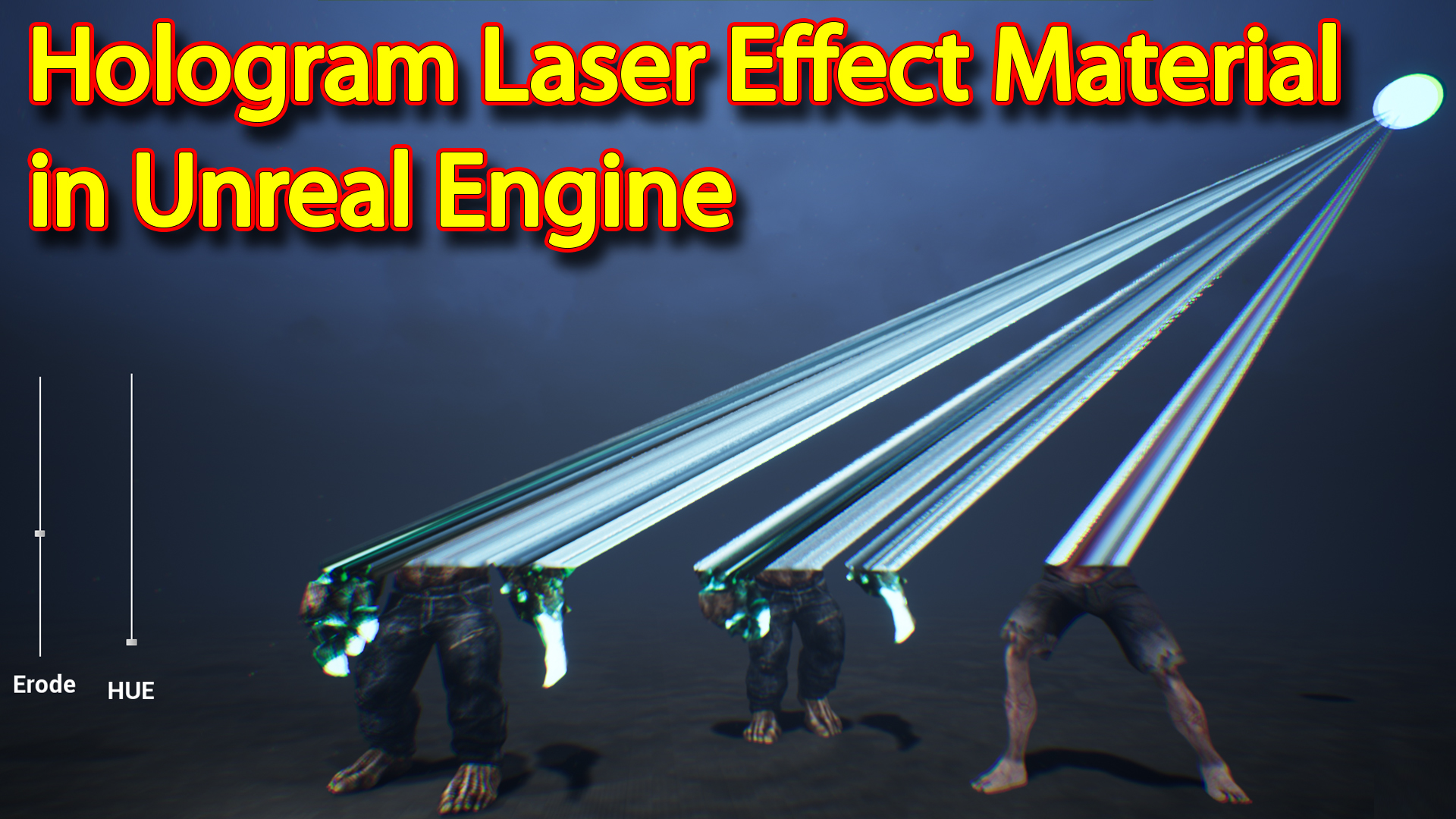 Hologram Laser Effect Material in Unreal Engine