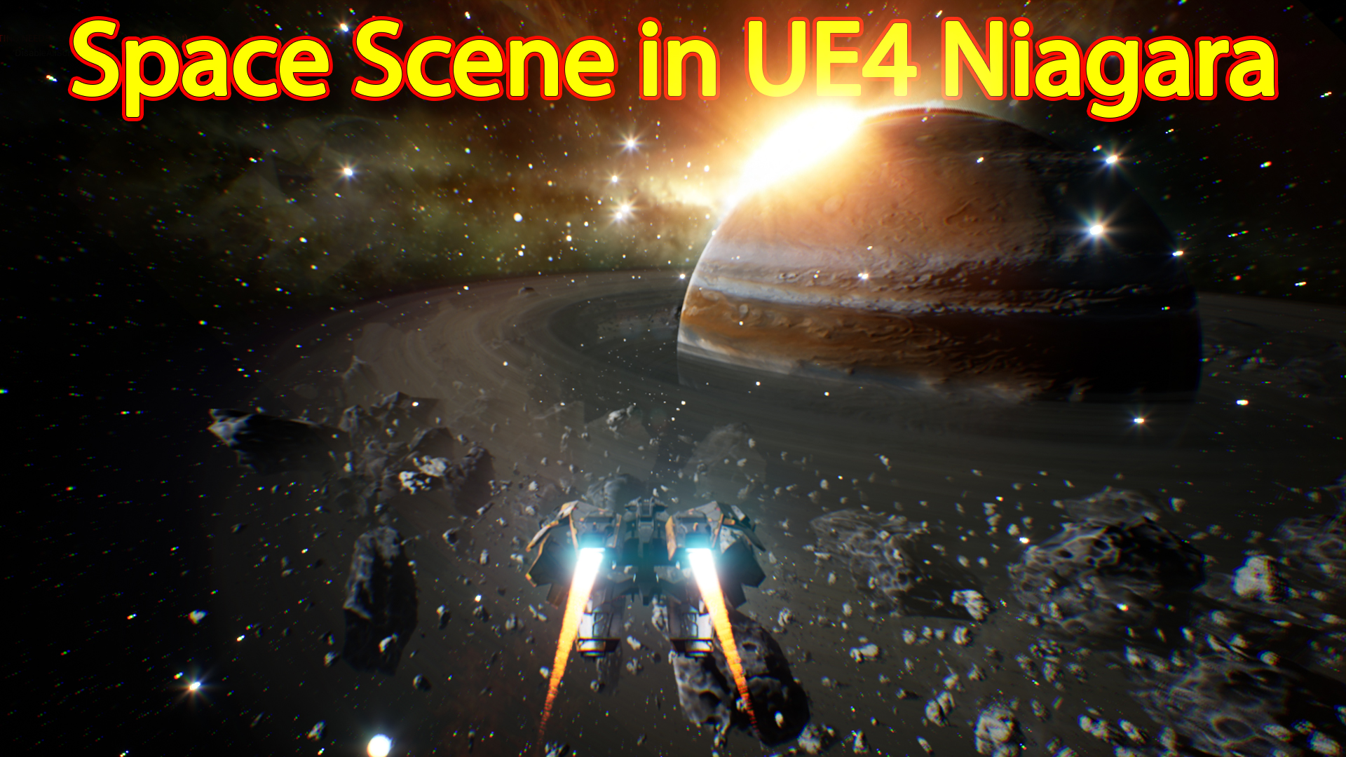 Unreal Engine Niagara Tutorial | Space Scene | Saturn Planet
