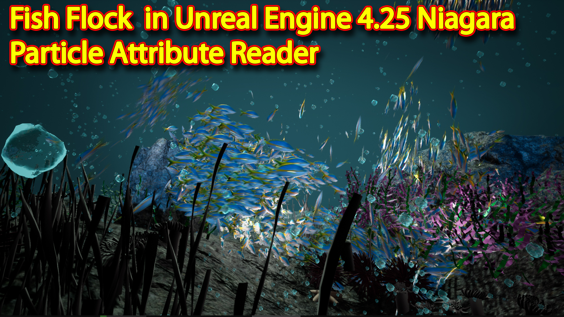 Fish Flock | Unreal engine 4.25 Niagara tutorial | UE4 Niagara Particle Attribute Reader