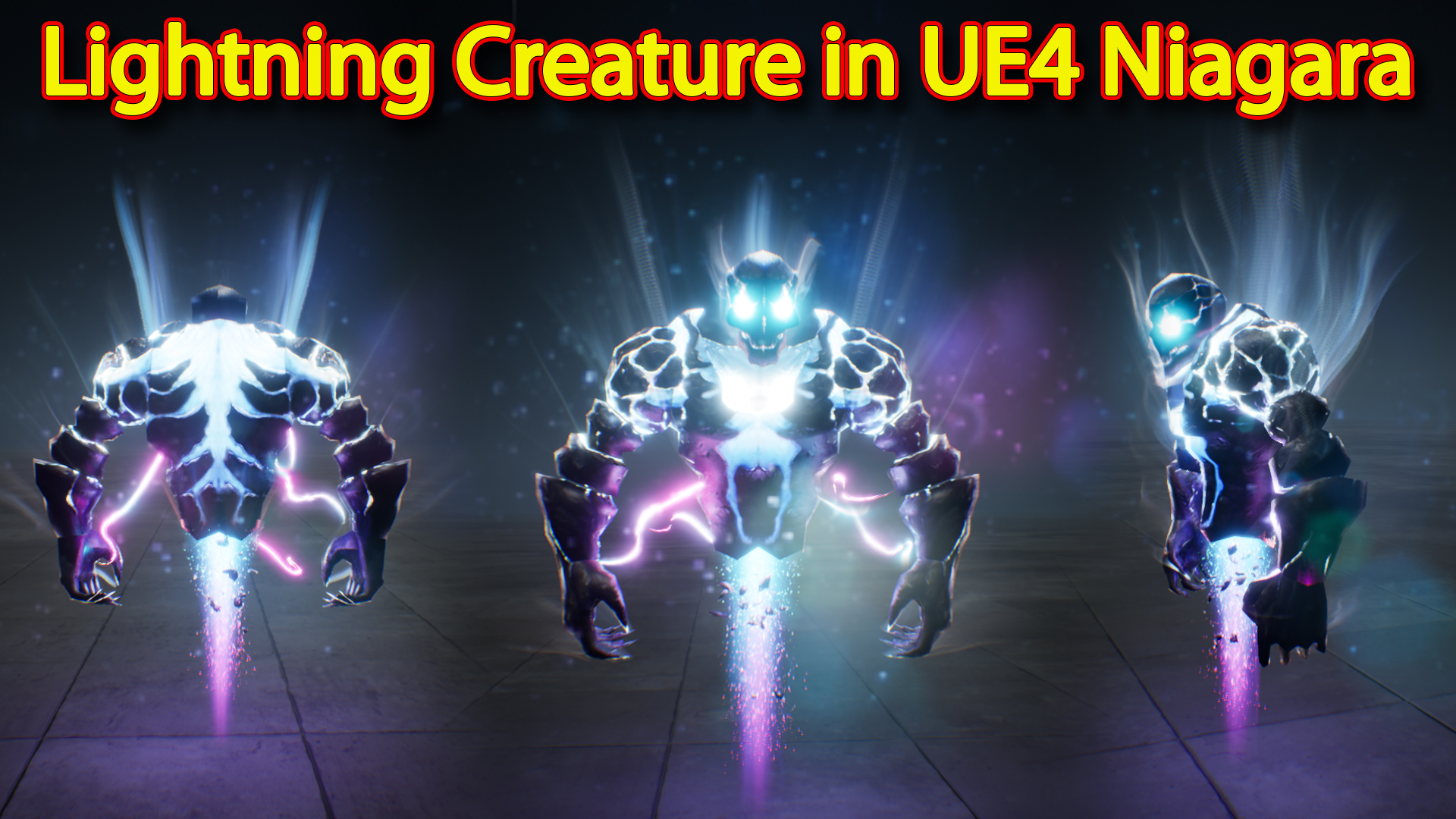 Lightning Creature Effect | Unreal Engine Niagara Tutorial | UE4 Niagara Lightning