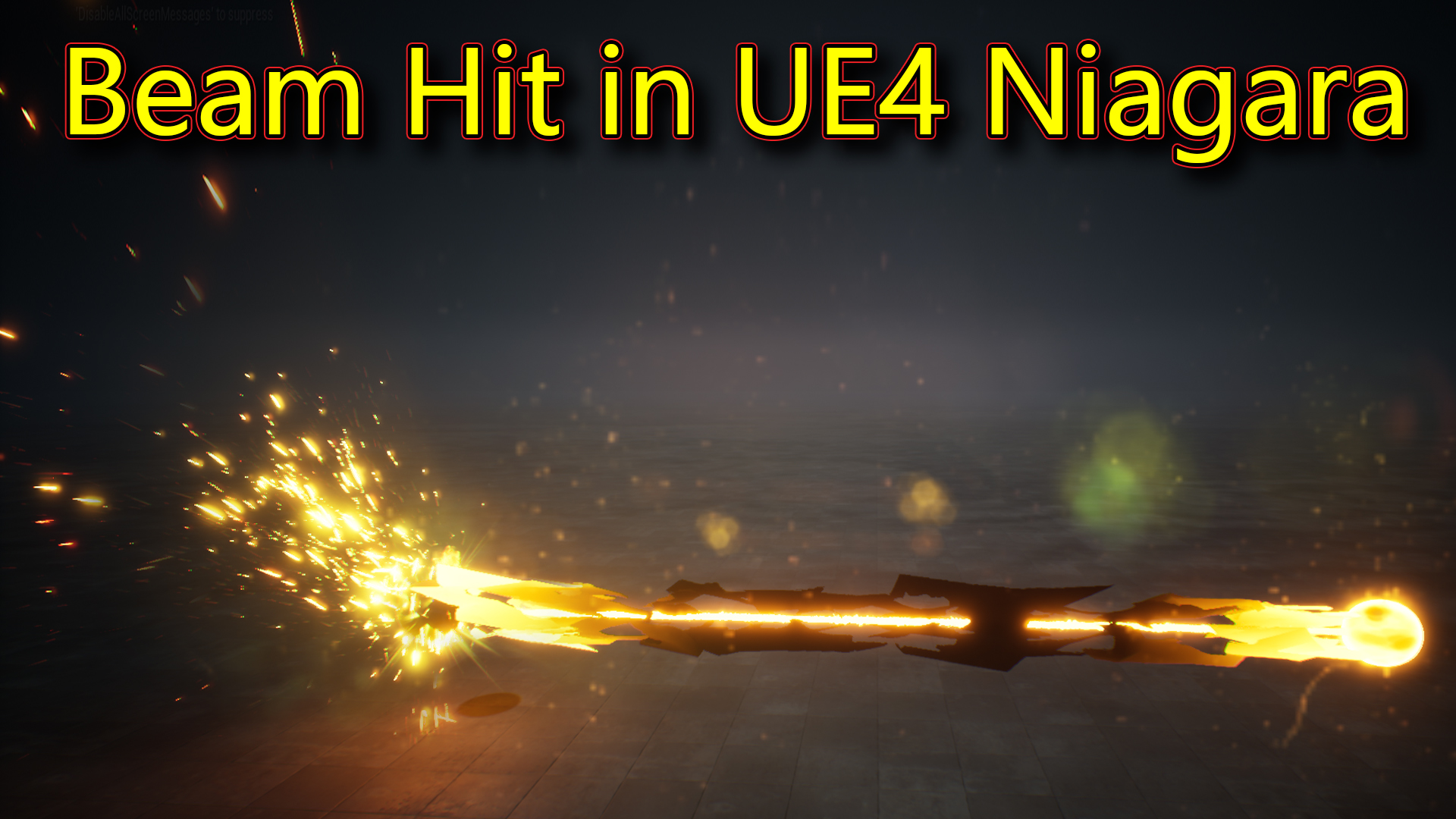 Beam Hit Effect | Unreal Engine Niagara Tutorials | UE4 Niagara Beam