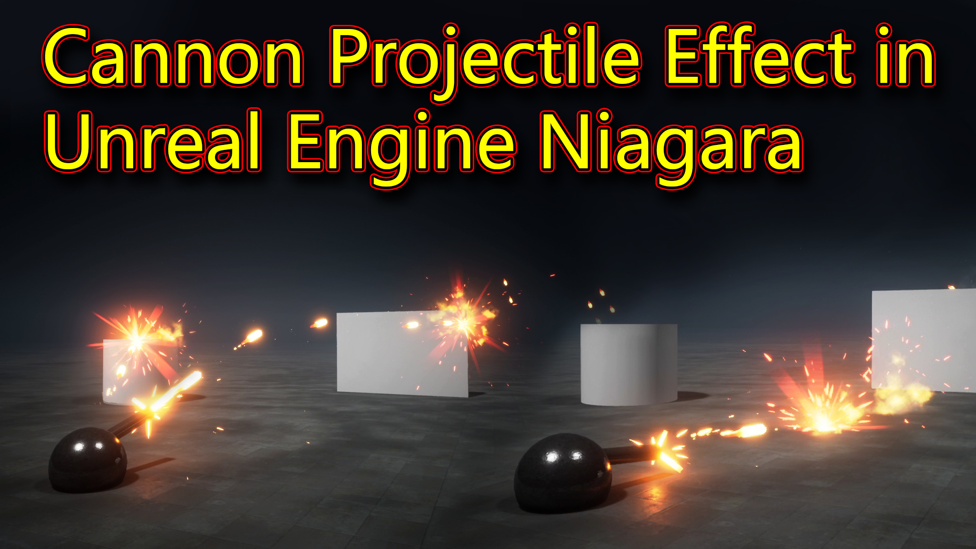 Cannon Effect | Unreal Engine Niagara Tutorials | UE4 Niagara Projectile