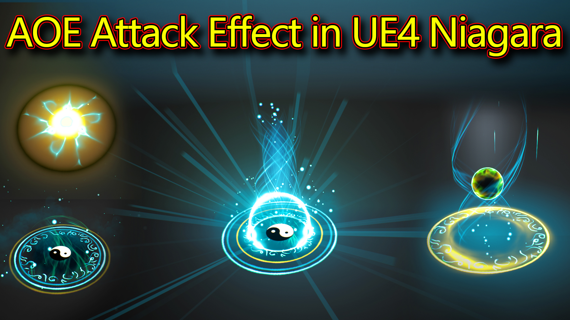 AOE Attack Effect | Unreal Engine Niagara Tutorials | UE4 Niagara AOE