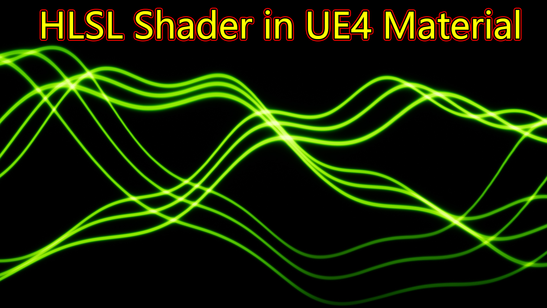Wave Lines HLSL Shader in UE4 Material Custom Node