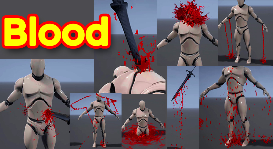Blood Effects Pack in UE4 Niagara in Marketplace