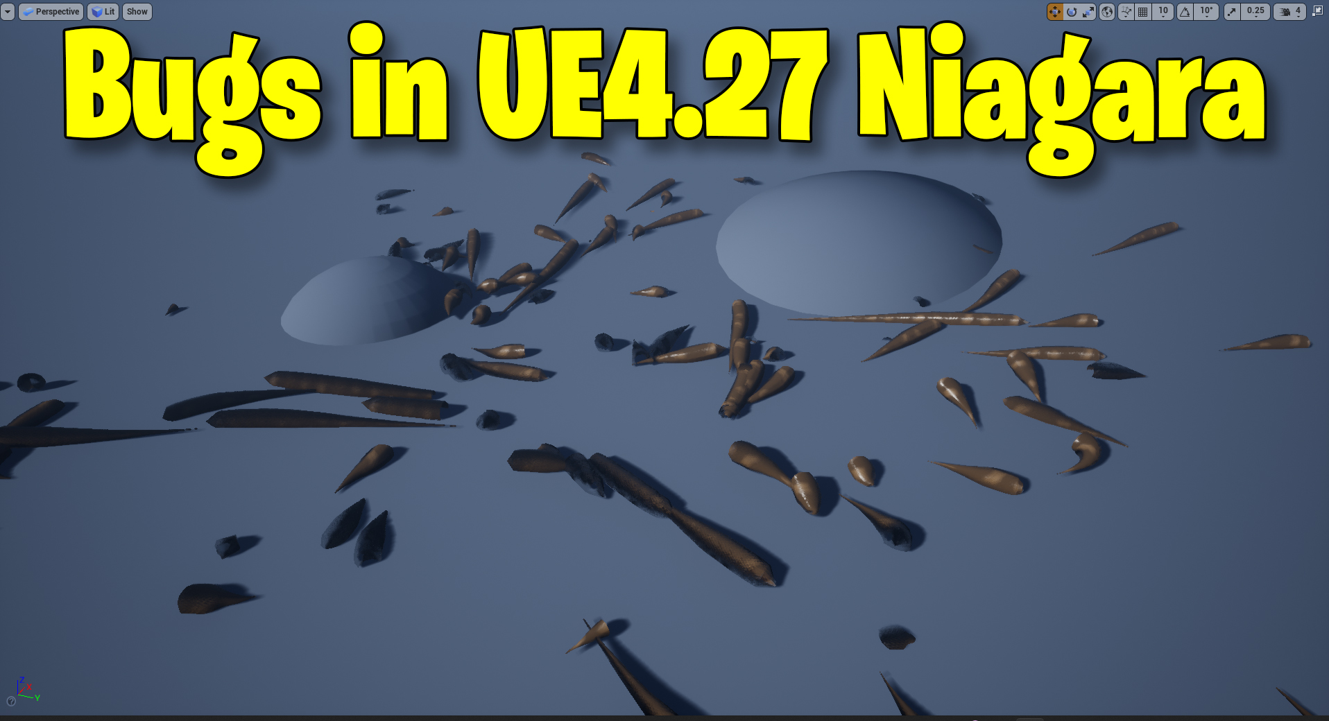 Bugs in UE4.27 Niagara Tutorial | Download Files