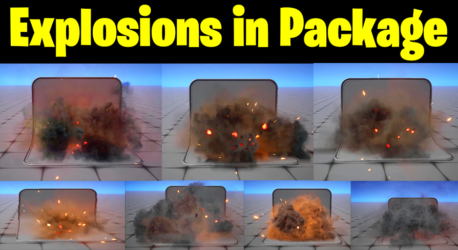 Explosions Pack in UE4.27 Niagara | Download Project