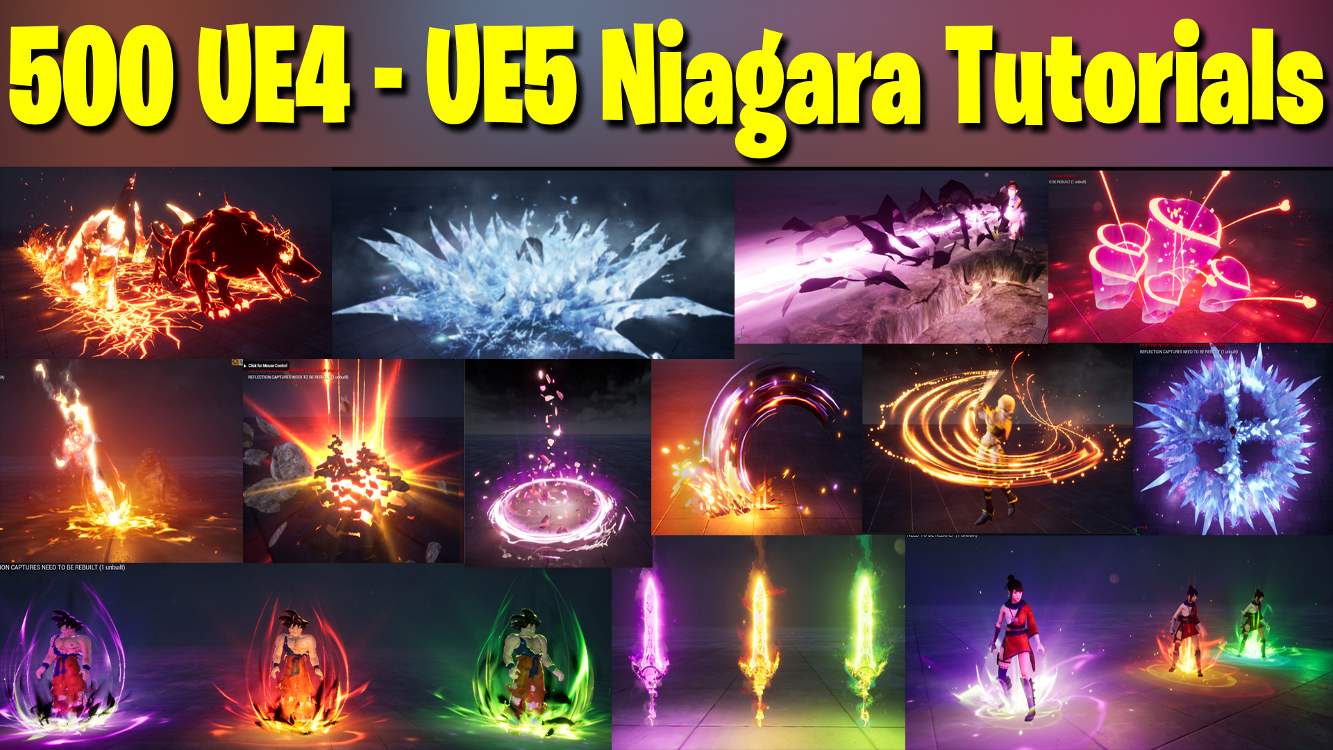 500 UE4 – UE5 Niagara Tutorials