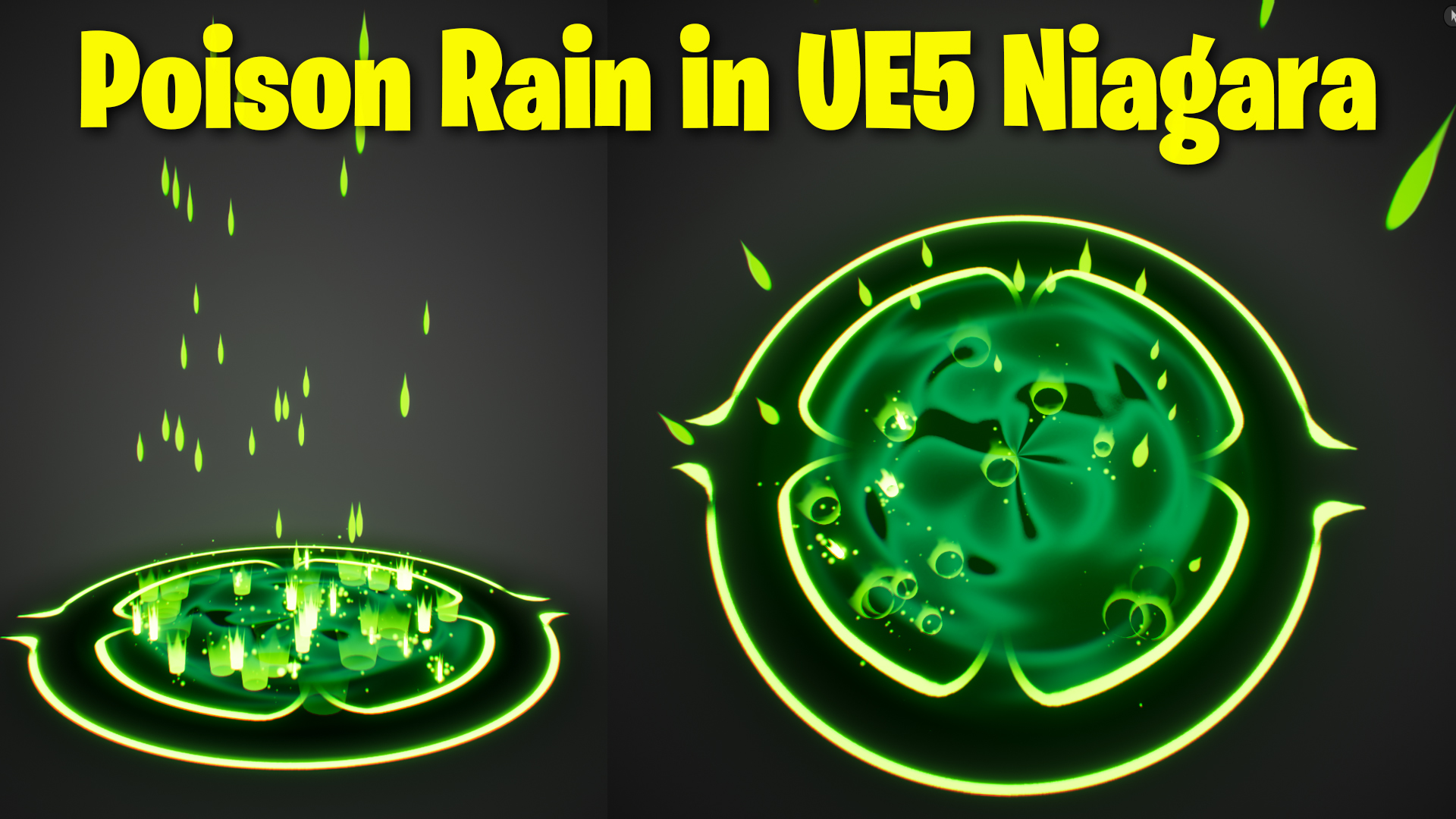 Poison Rain in UE5 Niagara Tutorial | Download Files