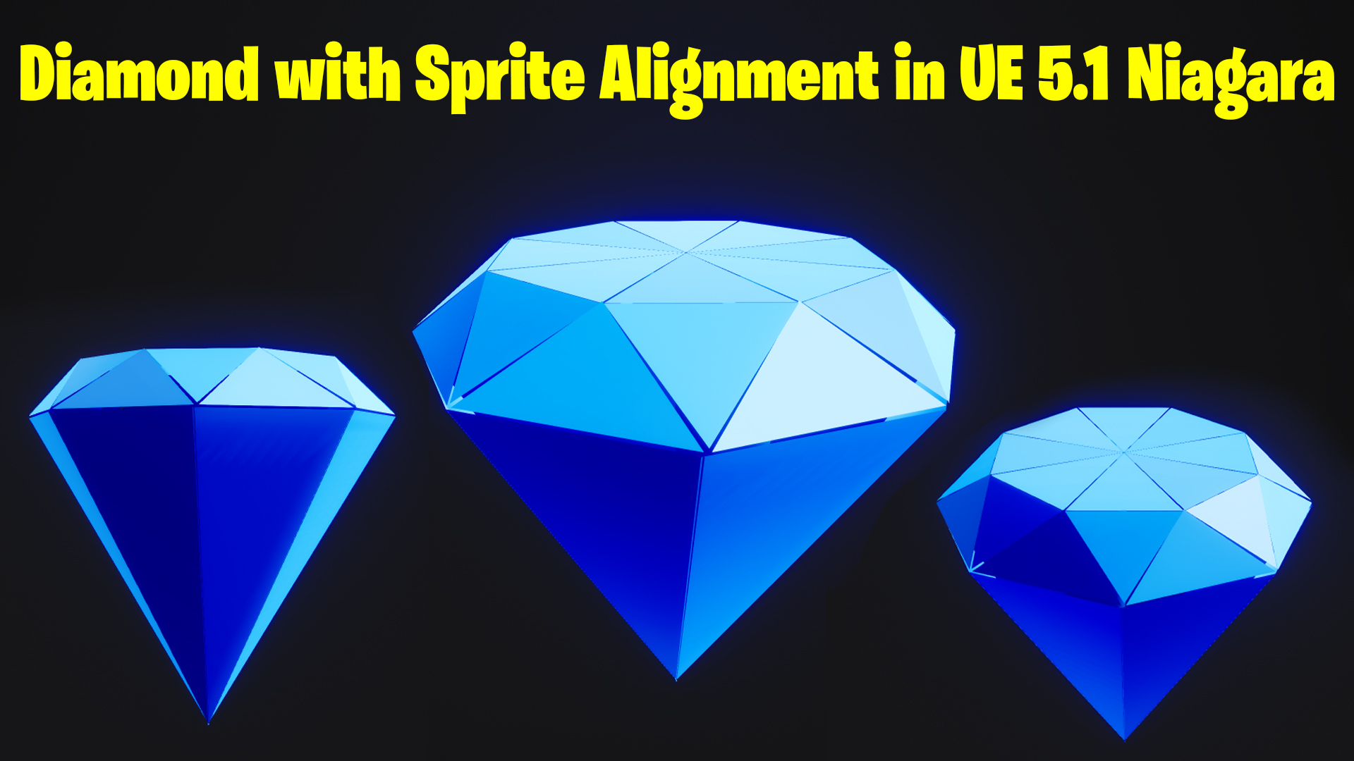 Diamond with Sprite Alignment in UE 5.1 Niagara Tutorial | Download Files