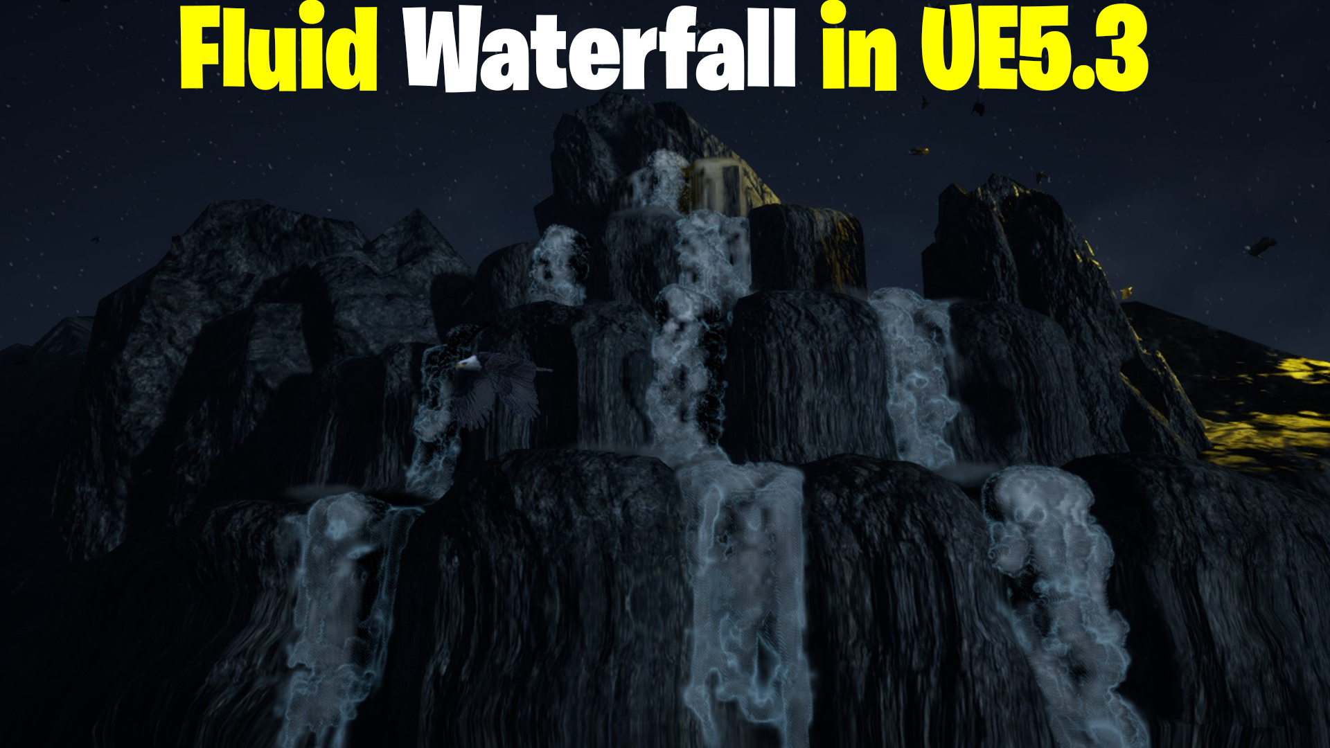Fluid Waterfall in UE5.3 Niagara Tutorial | Download Files
