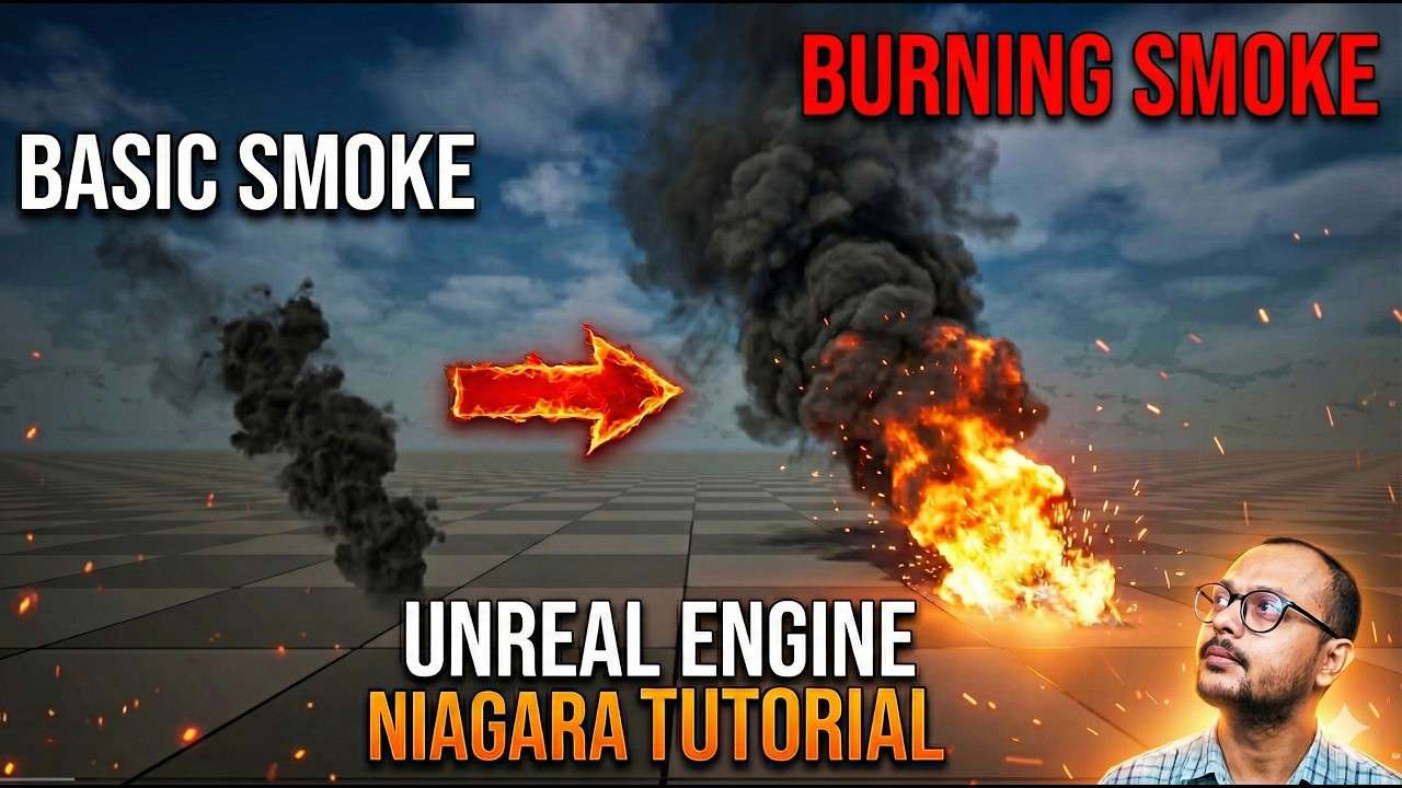 Basic Smoke to Burning Smoke in Unreal Engine 5 Niagara Tutorial