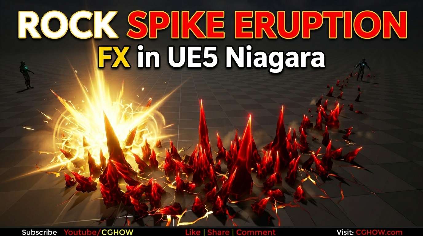 Rock Spike Eruption FX in UE5 Niagara