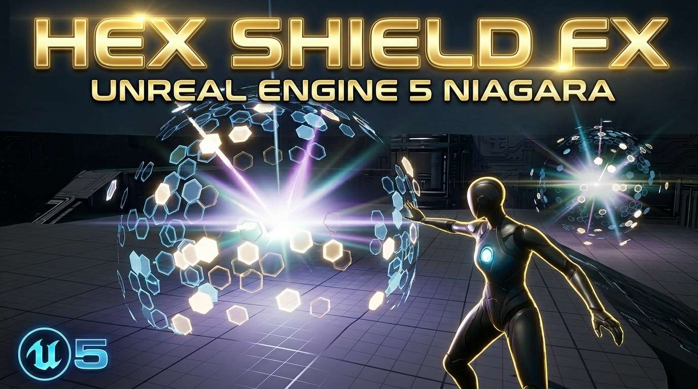 Sci-Fi Hex Shield FX in Unreal Engine 5 Niagara