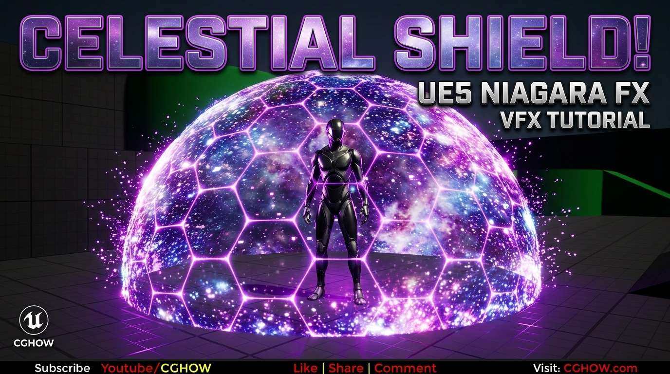 Celestial Shield FX in Unreal Engine 5 Niagara
