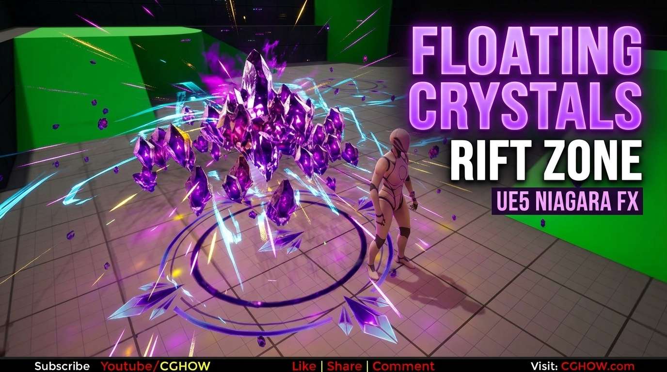 Floating Crystals Rift Zone FX in Unreal Engine 5 Niagara
