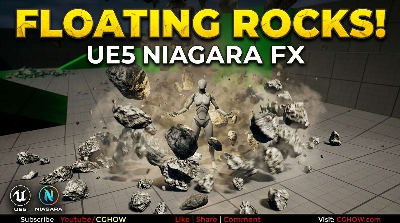 Floating Rocks FX in Unreal Engine 5 Niagara