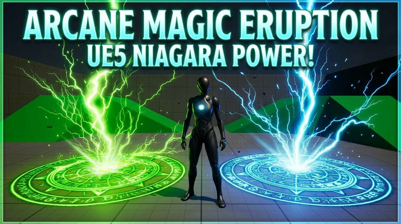 Arcane Magic Lightning Eruption FX in Unreal Engine 5 Niagara