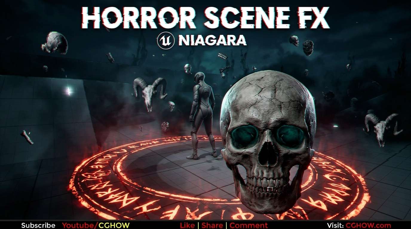 Horror scene FX in Unreal Engine 5 Niagara