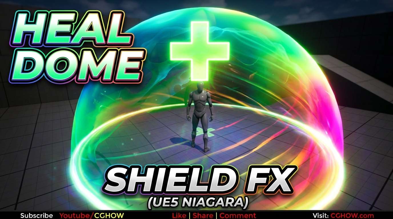 Heal Dome Shield FX in Unreal Engine 5 Niagara
