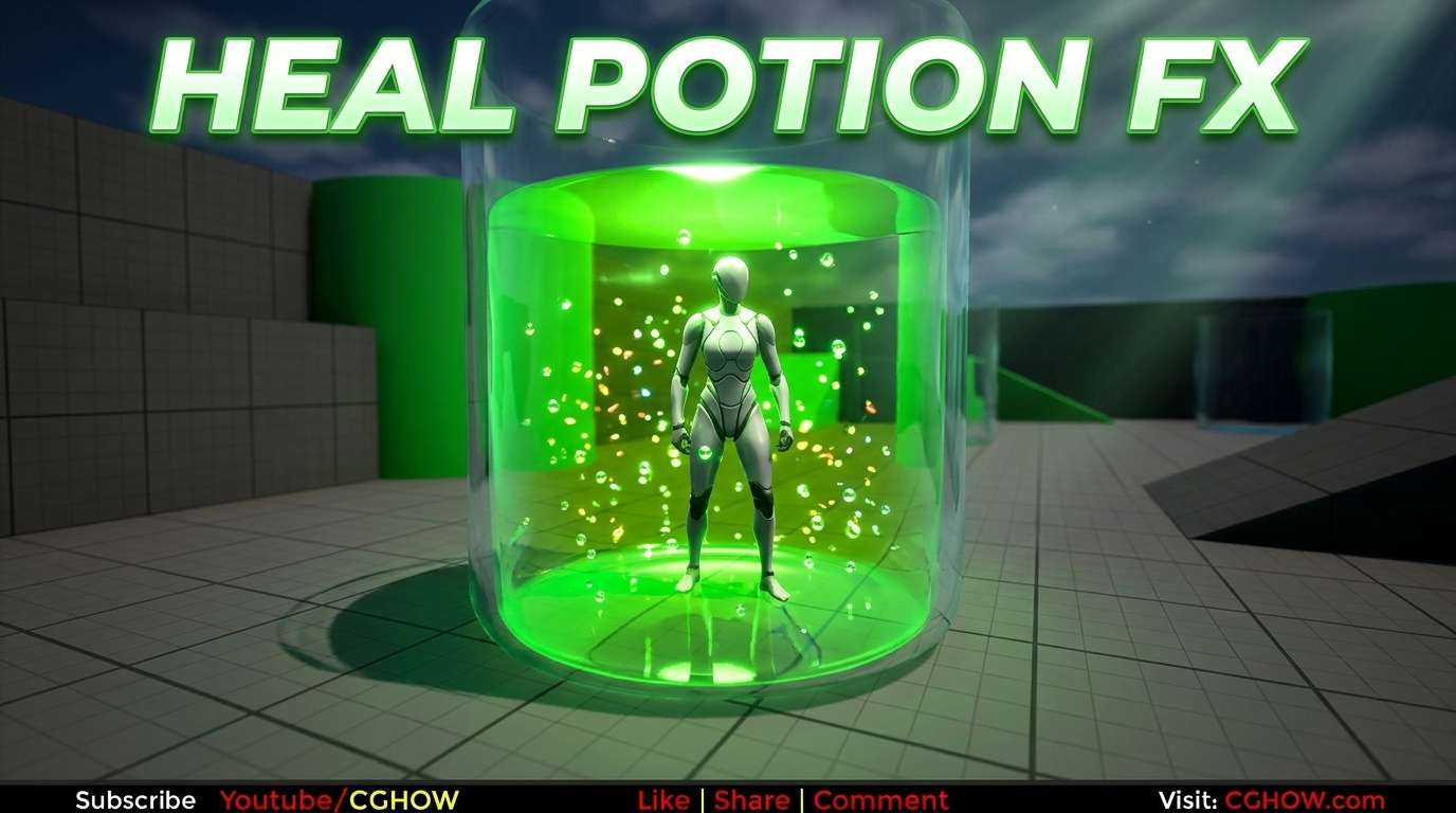 Heal Potion FX in Unreal Engine 5 Niagara