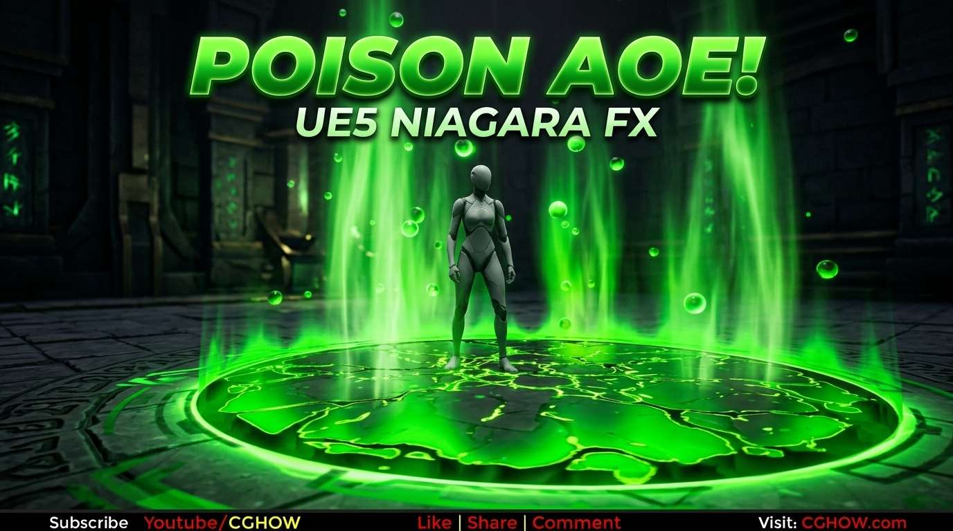 Poison Spell AOE in Unreal Engine 5 Niagara