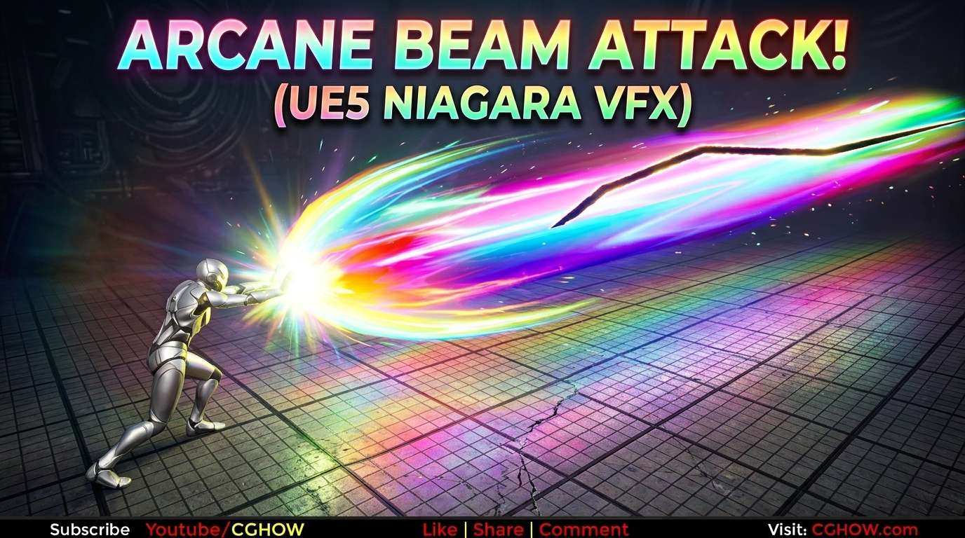 Arcane Beam Attack in Unreal Engine 5 Niagara