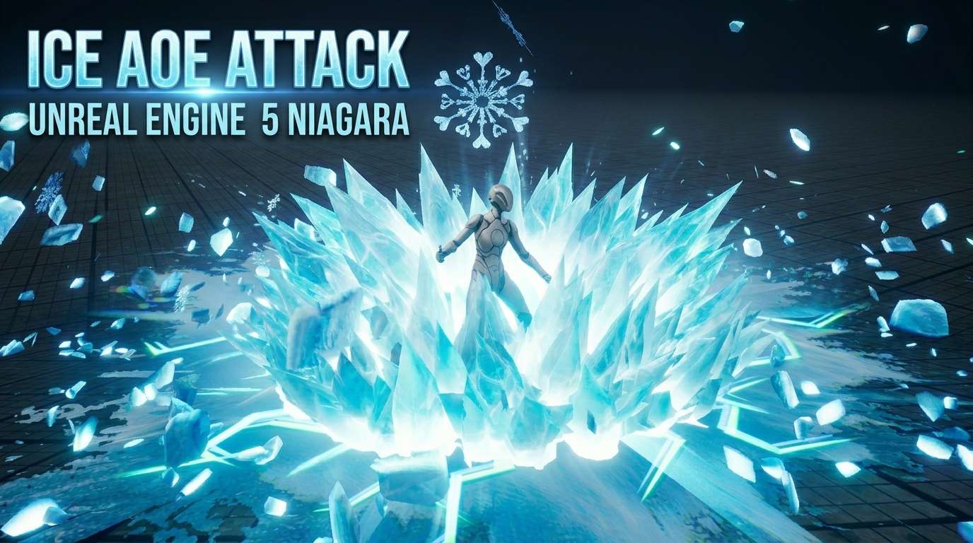 Attack Ice AOE in Unreal Engine 5 Niagara
