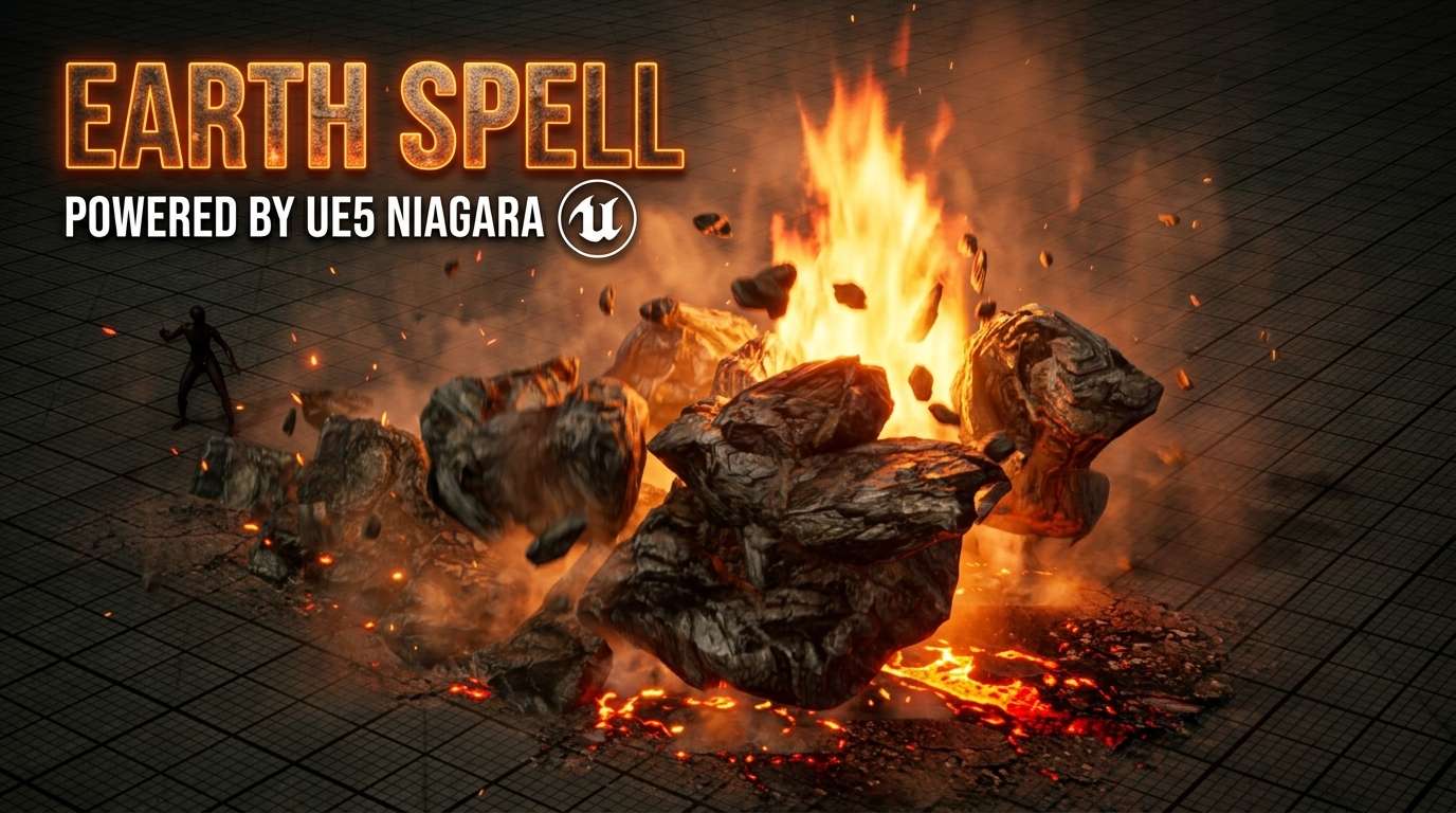 Earth Spell in Unreal Engine 5 Niagara