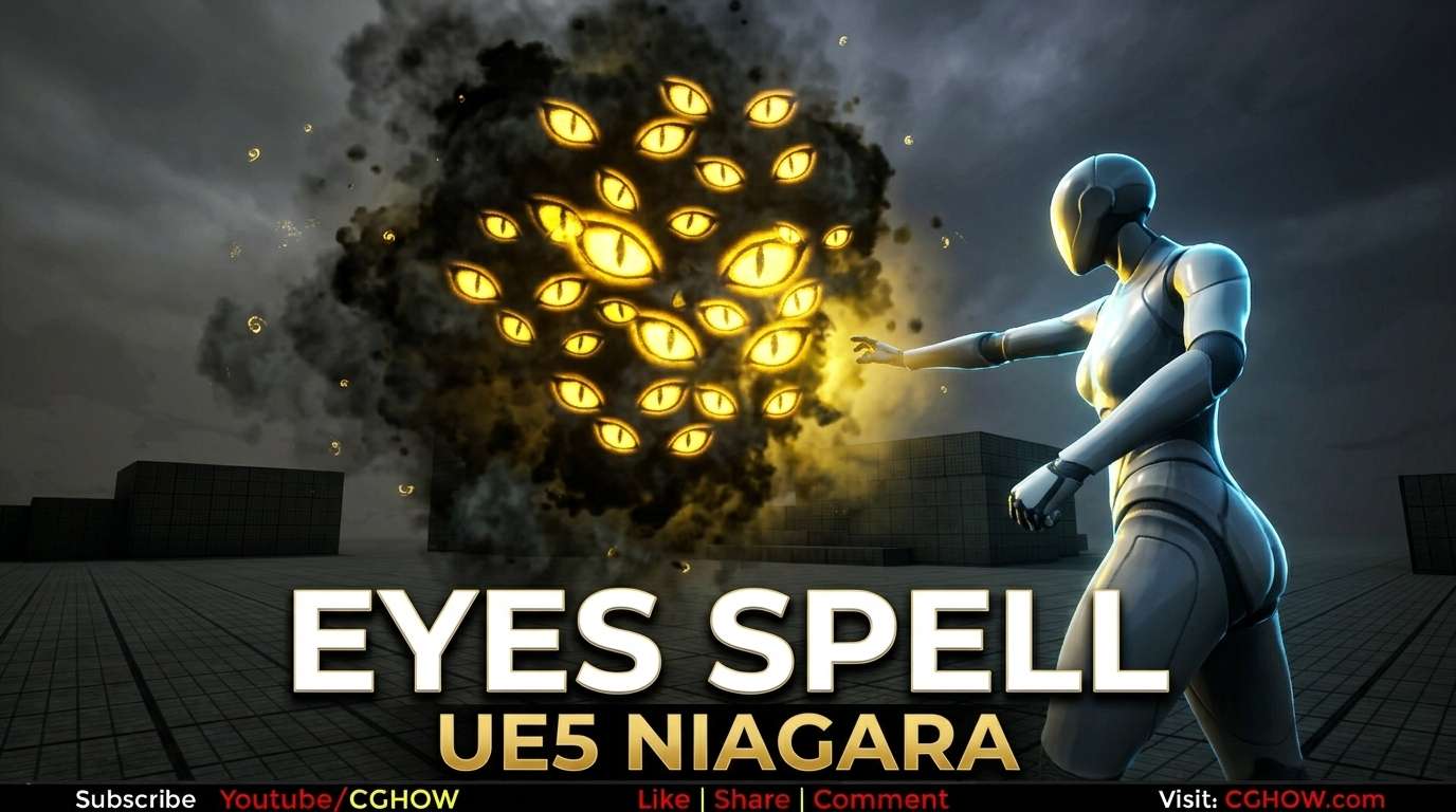 Eyes Spell in Unreal Engine 5 Niagara