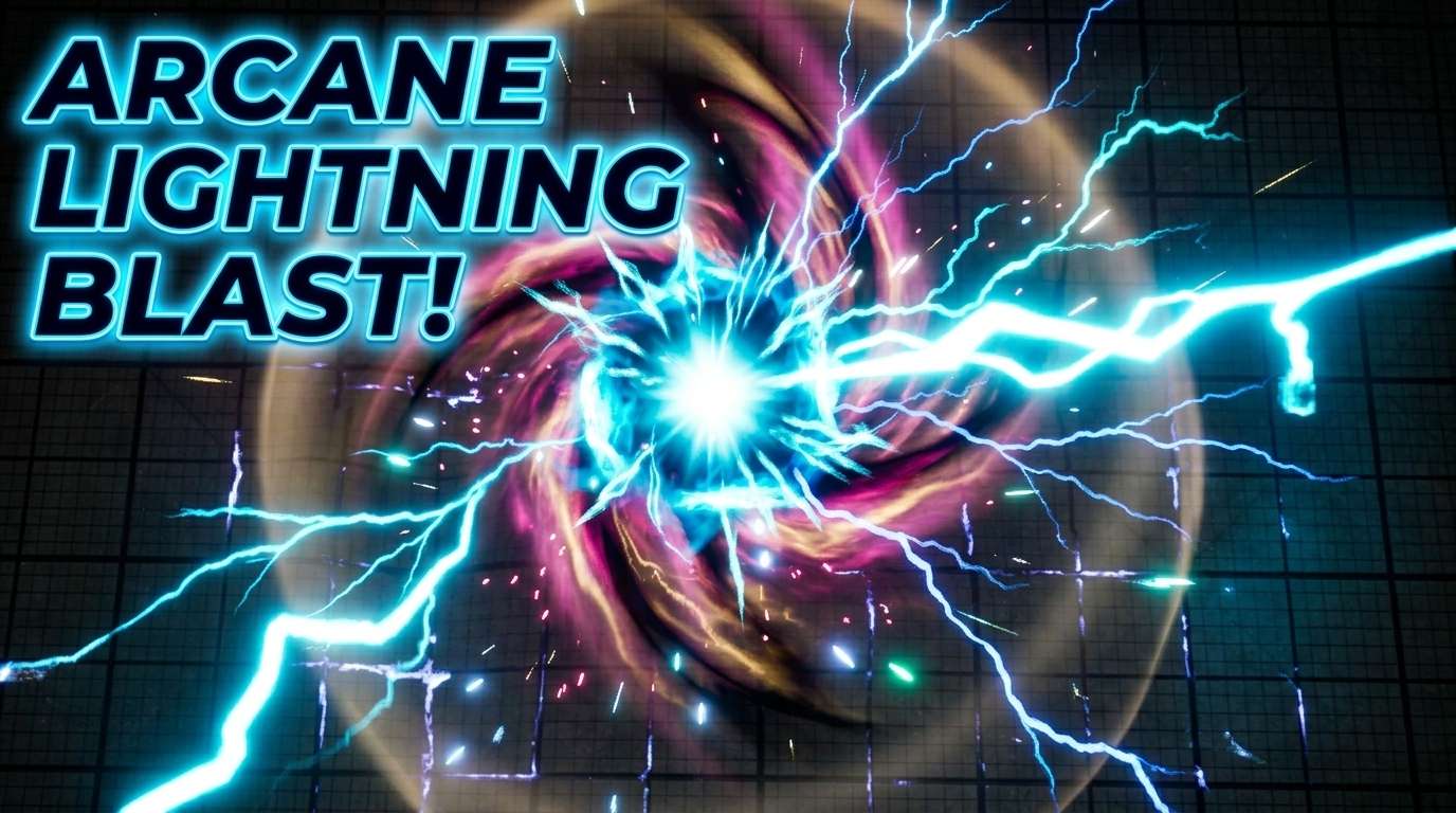 Arcane Lightning Blast in Unreal Engine 5 Niagara