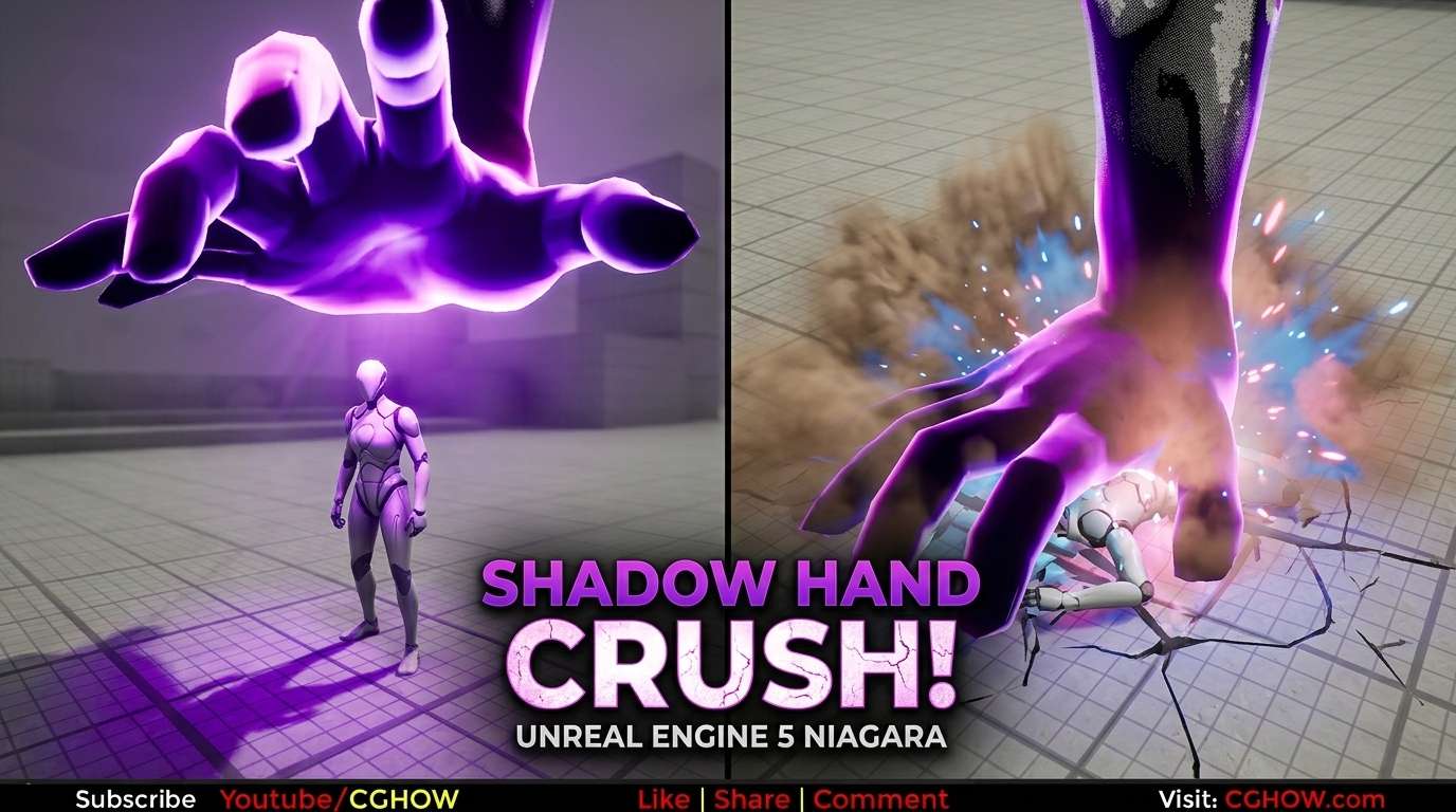 Shadow Hand Crush in Unreal Engine 5 Niagara