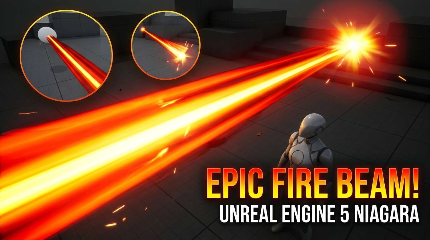 Fire Beam in Unreal Engine 5 Niagara