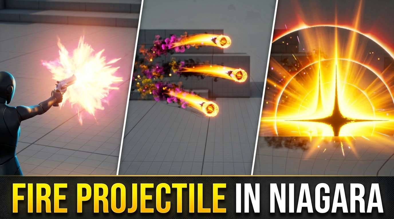 Fire Projectile in Unreal Engine 5 Niagara