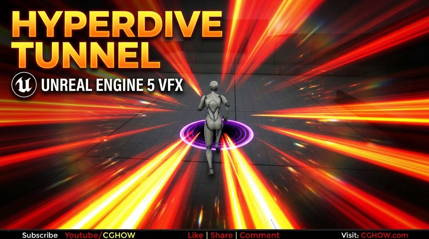 Hyperdive Tunnel in Unreal Engine 5 Niagara