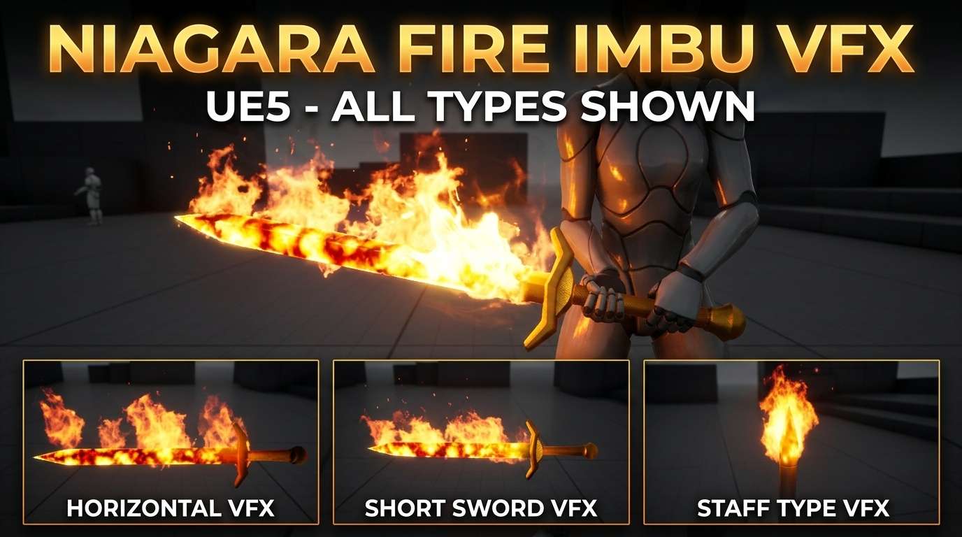 Sword Fire Imbu in Unreal Engine 5 Niagara