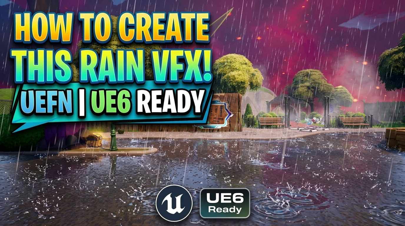 UEFN VFX Tutorial | Make RAIN (UE6 Ready) 🌧️