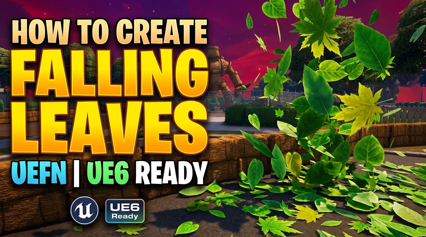 UEFN VFX Tutorial | How to Create FALLING LEAVES (UE6 Ready) 🍃