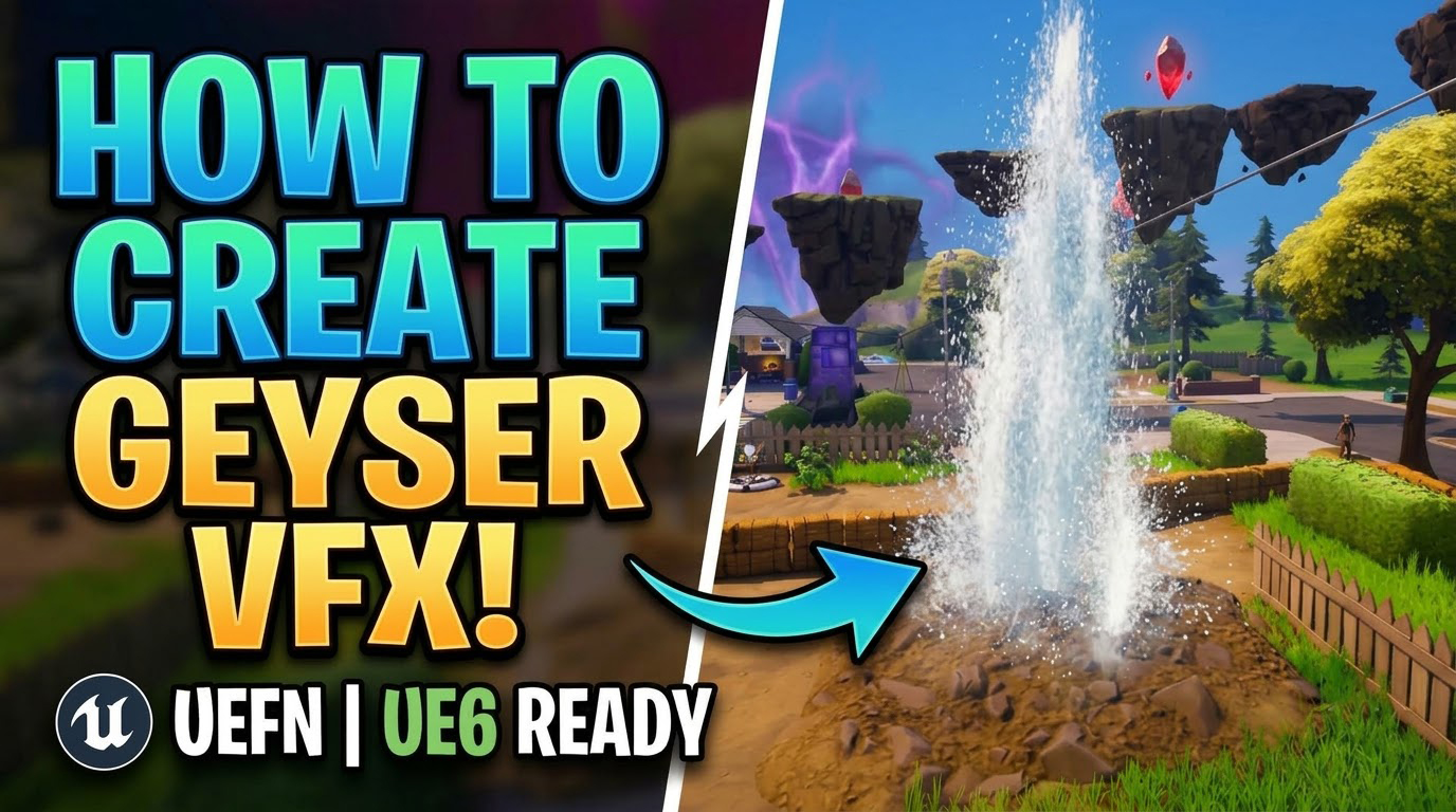 UEFN VFX Tutorial | Make WATER GEYSER FX (UE6 Ready) 🌊